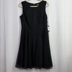 Elegant Tommy Hilfiger Black Lace Sleeveless Lined Dress
